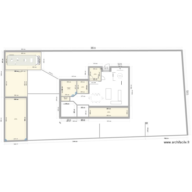 VALOGNES 21. Plan de 8 pièces et 154 m2