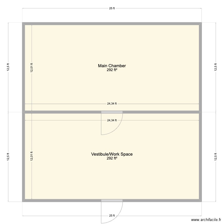 Boston Archival. Plan de 2 pièces et 54 m2