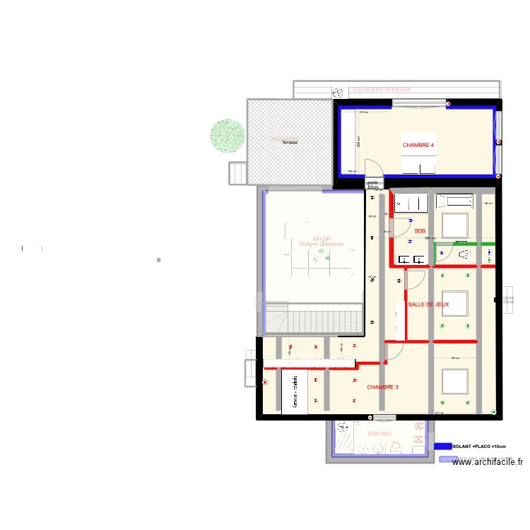 Plan PDC V7. Plan de 23 pièces et 263 m2