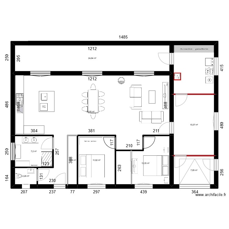 Plan définitif 11. Plan de 9 pièces et 148 m2