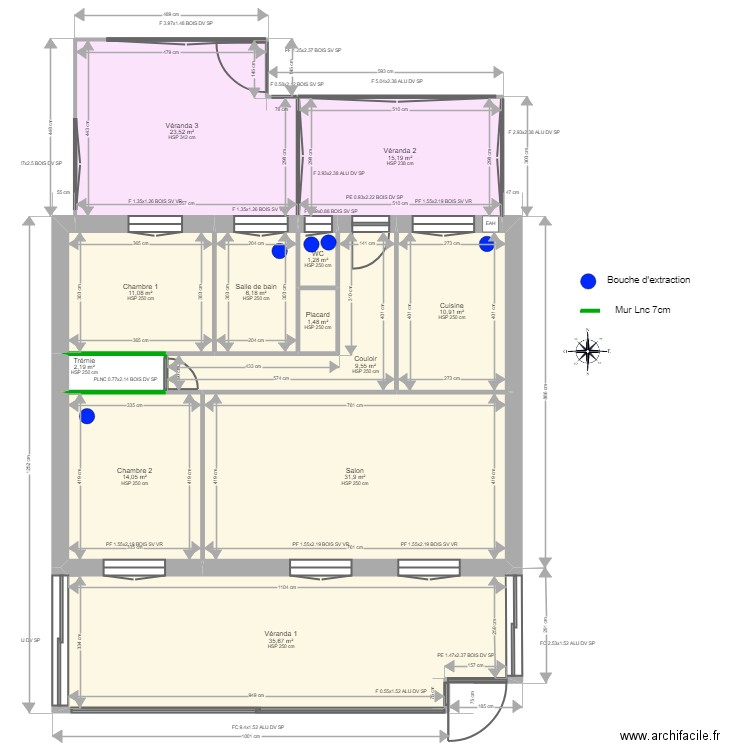 ML24014987. Plan de 13 pièces et 254 m2