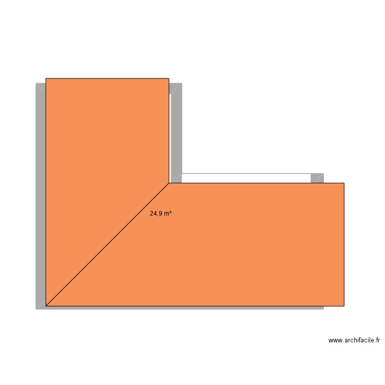 GARAGE. Plan de 1 pièce et 25 m2