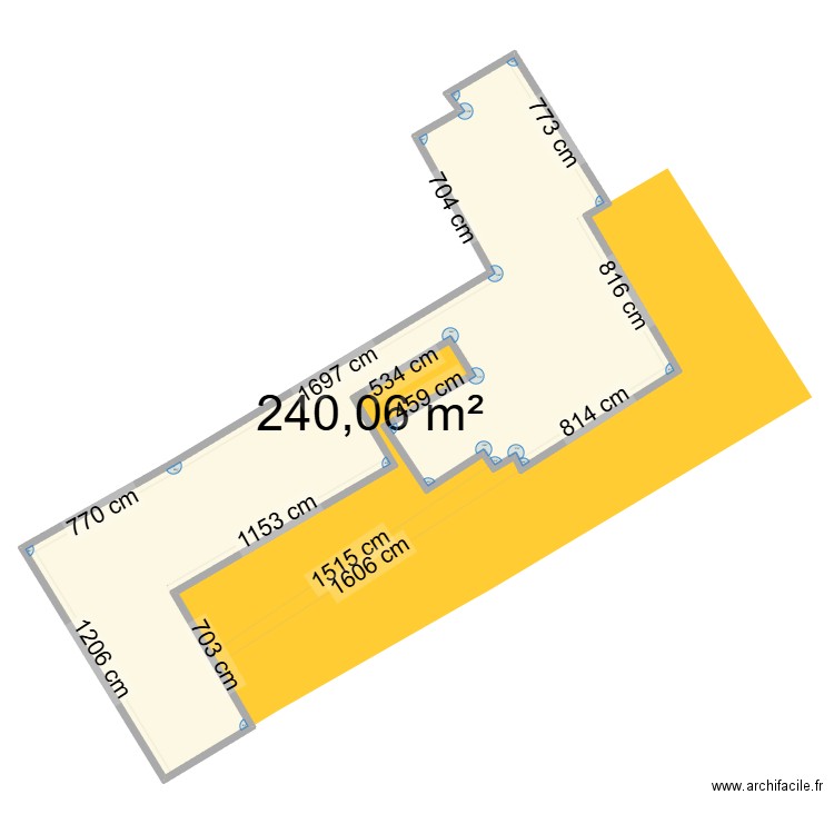 EXTENSION TAUSSAT cadastre 4. Plan de 1 pièce et 240 m2