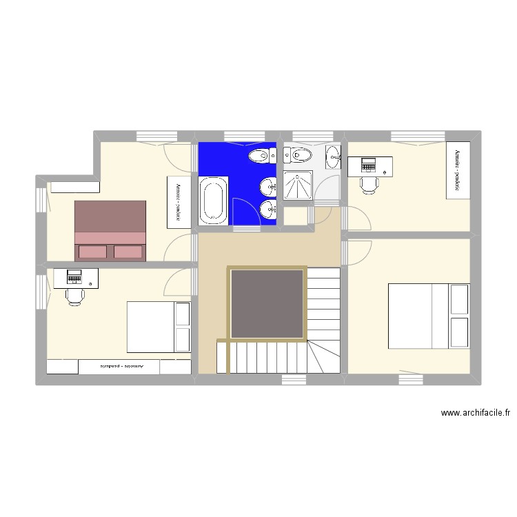 La Hulpe (Av. MC) Etage. Plan de 9 pièces et 53 m2