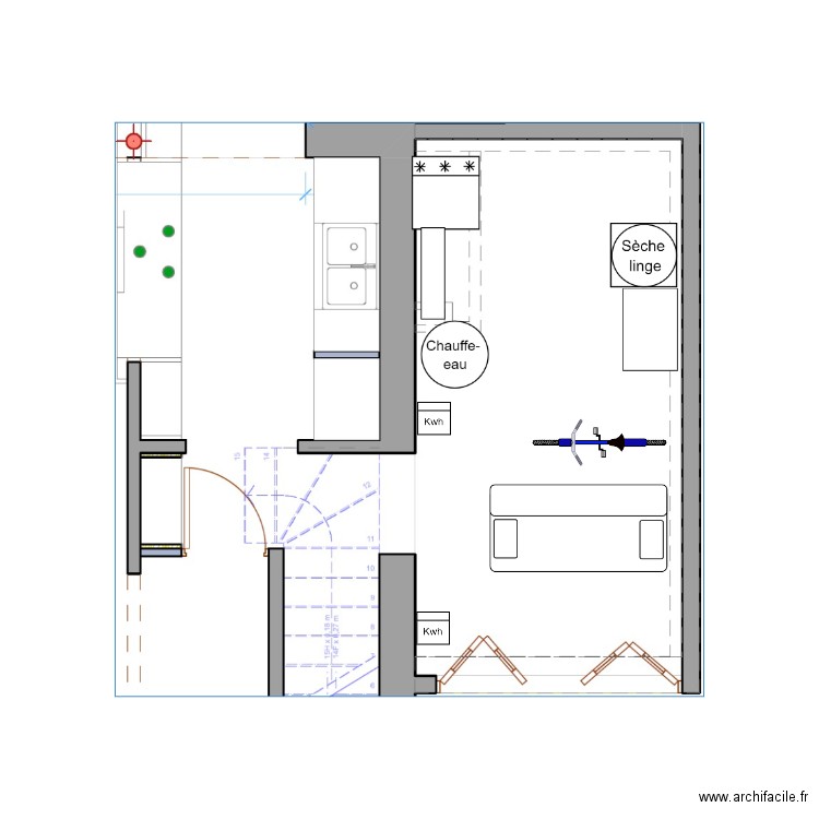 garage. Plan de 0 pièce et 0 m2