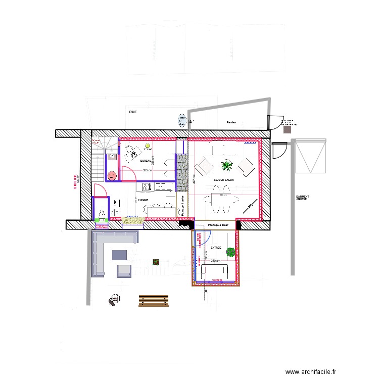 LE PARC . Plan de 1 pièce et 1 m2