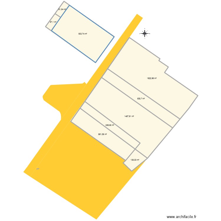 Cadastre Charculor 2025-Parcelles. Plan de 9 pièces et 5625 m2