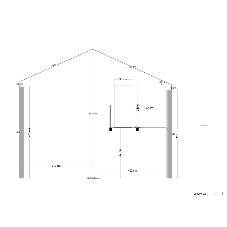 facade est salon actuel 2. Plan de 0 pièce et 0 m2