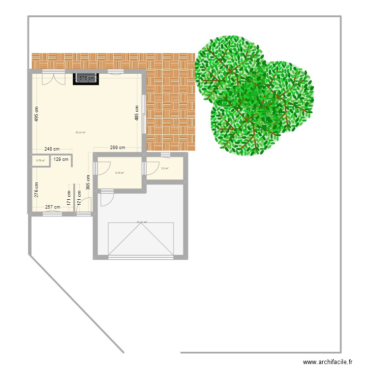 maison. Plan de 5 pièces et 76 m2