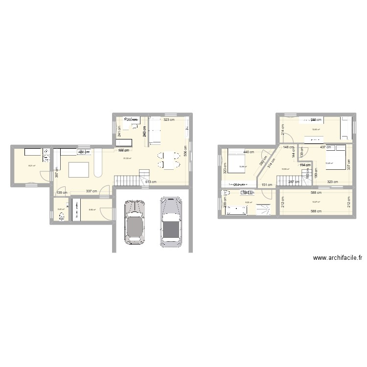 Essai 3. Plan de 10 pièces et 137 m2