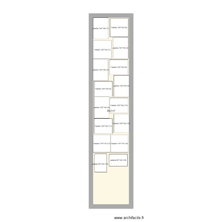 CONTAINER 20 pieds REFRIGERE. Plan de 1 pièce et 28 m2