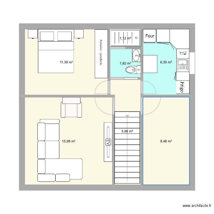 NOISY. Plan de 7 pièces et 51 m2