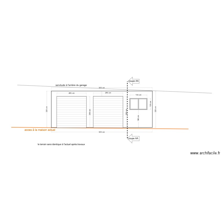 facade sud est. Plan de 0 pièce et 0 m2