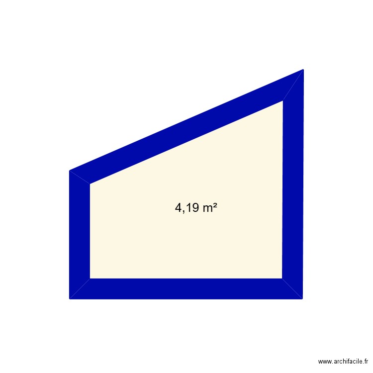 SDB. Plan de 1 pièce et 4 m2