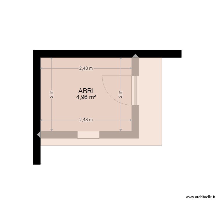 abri. Plan de 0 pièce et 0 m2