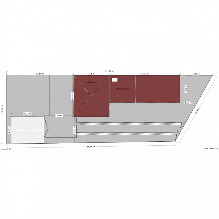 plan de masse constuction. Plan de 0 pièce et 0 m2