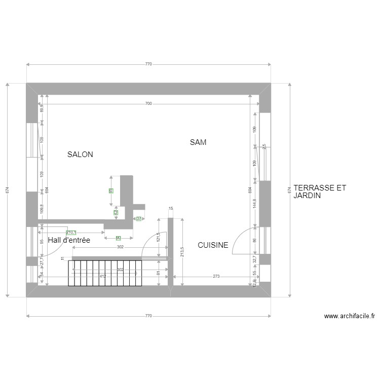 REZ Chapelle . Plan de 0 pièce et 0 m2