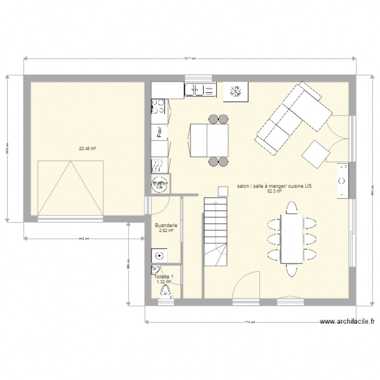 Rdc Maison Plan Dessiné Par Euro