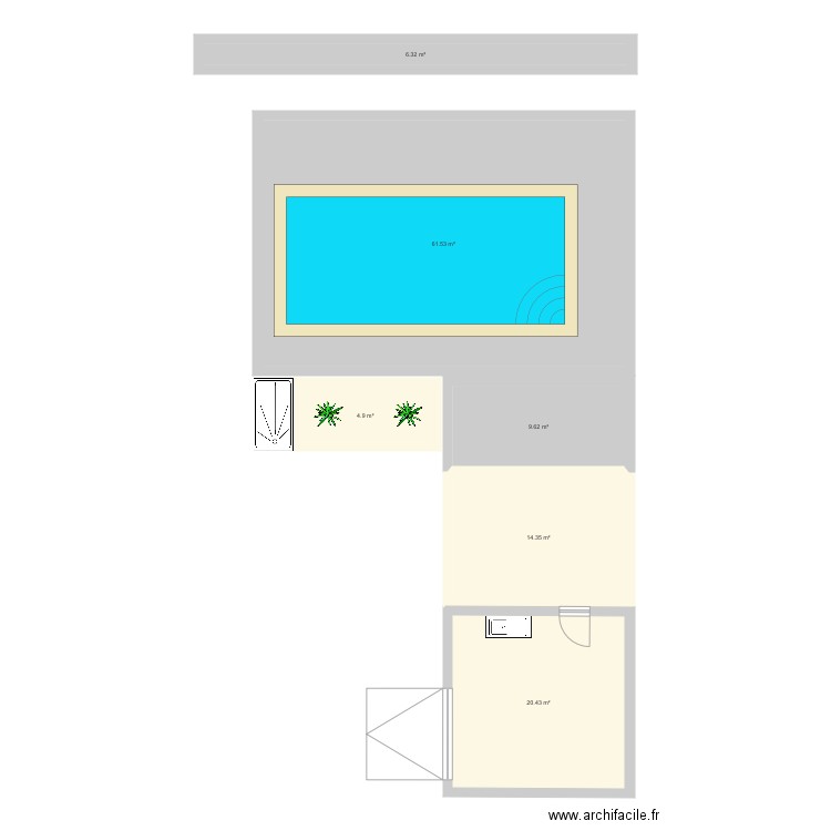 Piscine 2. Plan de 0 pièce et 0 m2