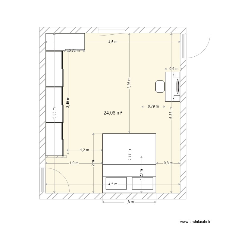 chambre lucie et francois 2. Plan de 0 pièce et 0 m2