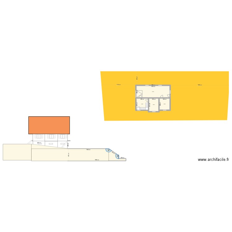 durningen plan droite. Plan de 11 pièces et 250 m2