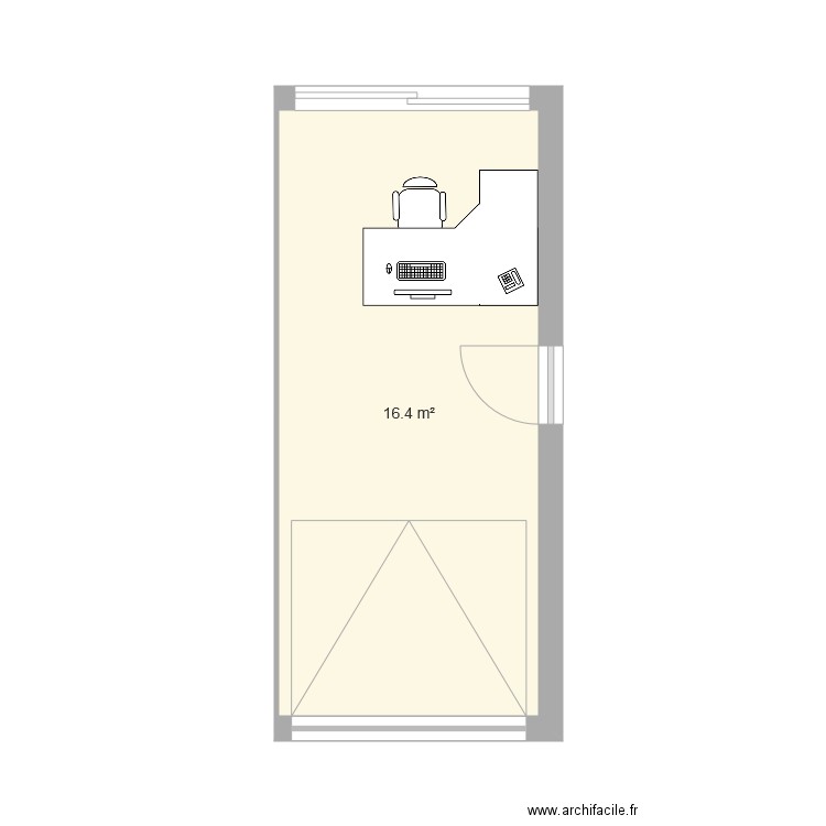 Bureau garage RDC. Plan de 0 pièce et 0 m2