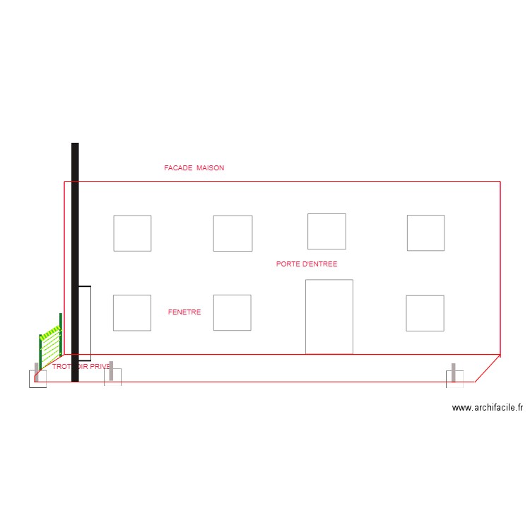 MUR DE FACADE. Plan de 0 pièce et 0 m2