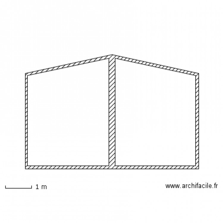 Hangar 22 10 10 Vue côté 1. Plan de 0 pièce et 0 m2