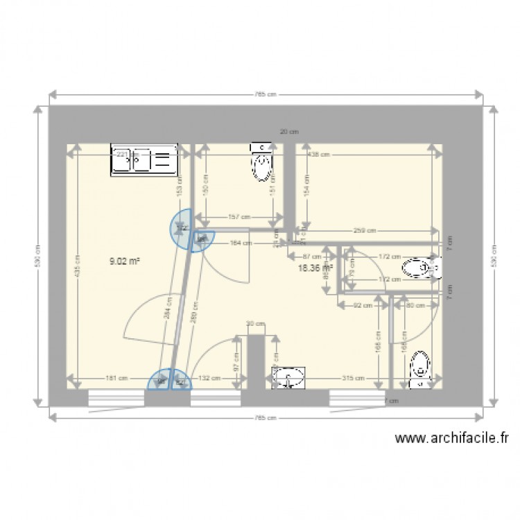 Nouveau Plan Sanitaires AVANT. Plan de 0 pièce et 0 m2