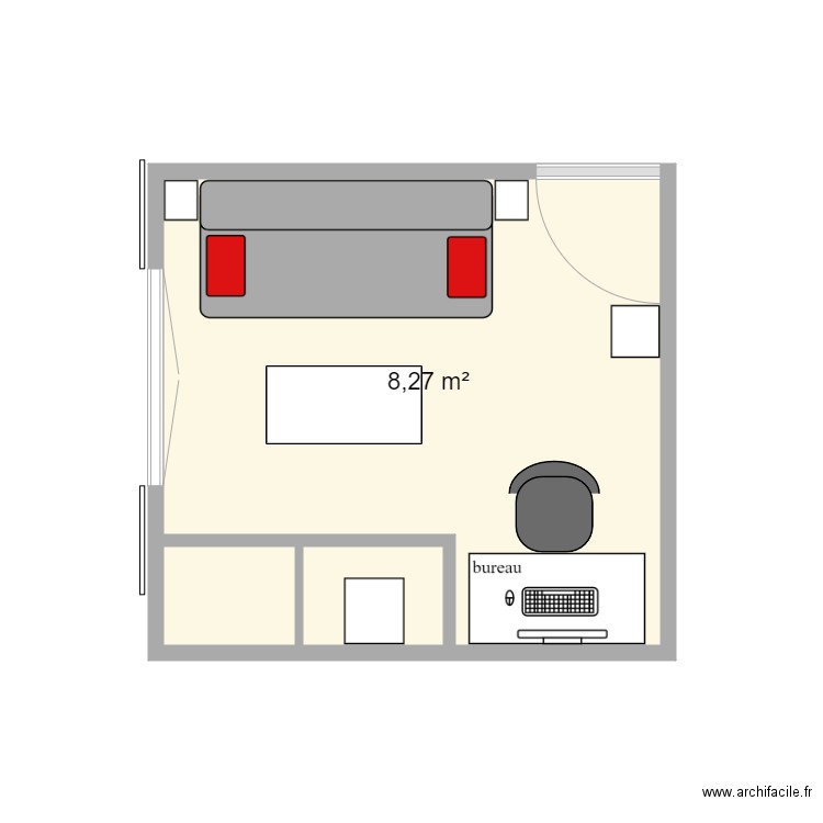 chambre. Plan de 0 pièce et 0 m2