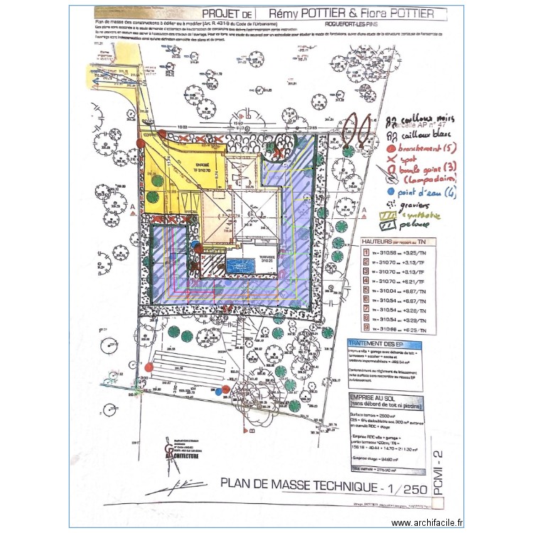 Plan arrosage jardin Pottier. Plan de 0 pièce et 0 m2