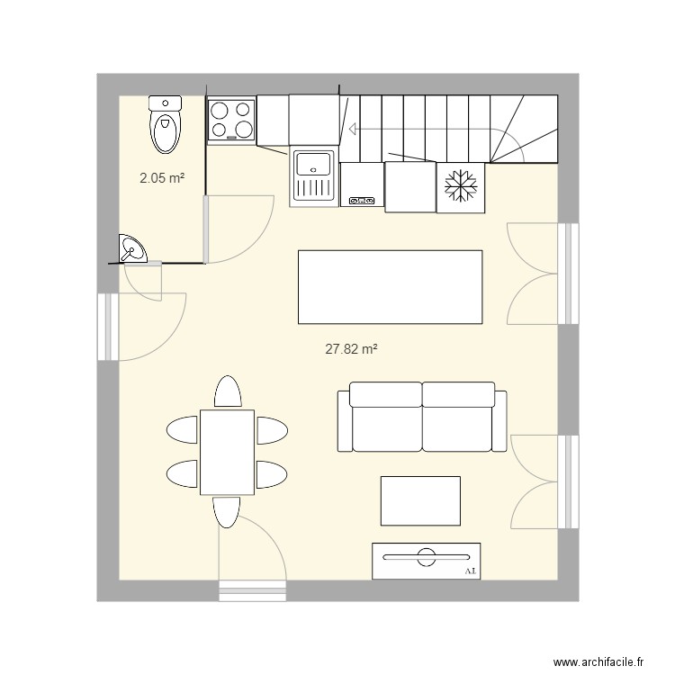 modification RDC. Plan de 0 pièce et 0 m2