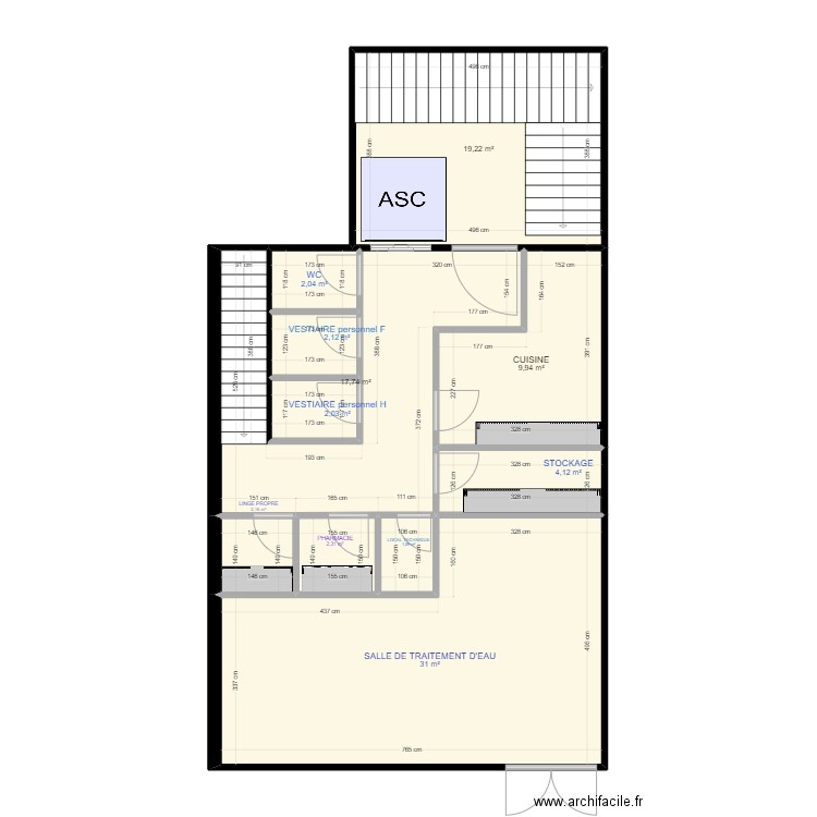 hd centre SS. Plan de 11 pièces et 94 m2