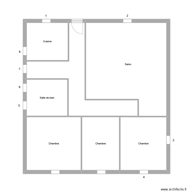 ALIZERT Denise. Plan de 7 pièces et 102 m2