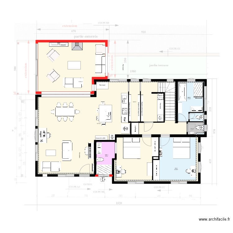 RdC V2. Plan de 0 pièce et 0 m2