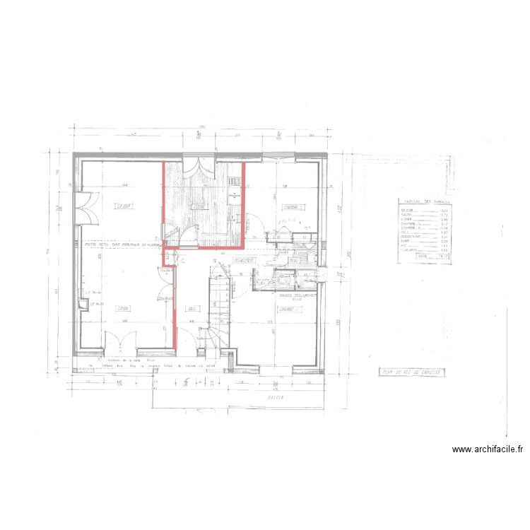 plan RdC maison. Plan de 0 pièce et 0 m2