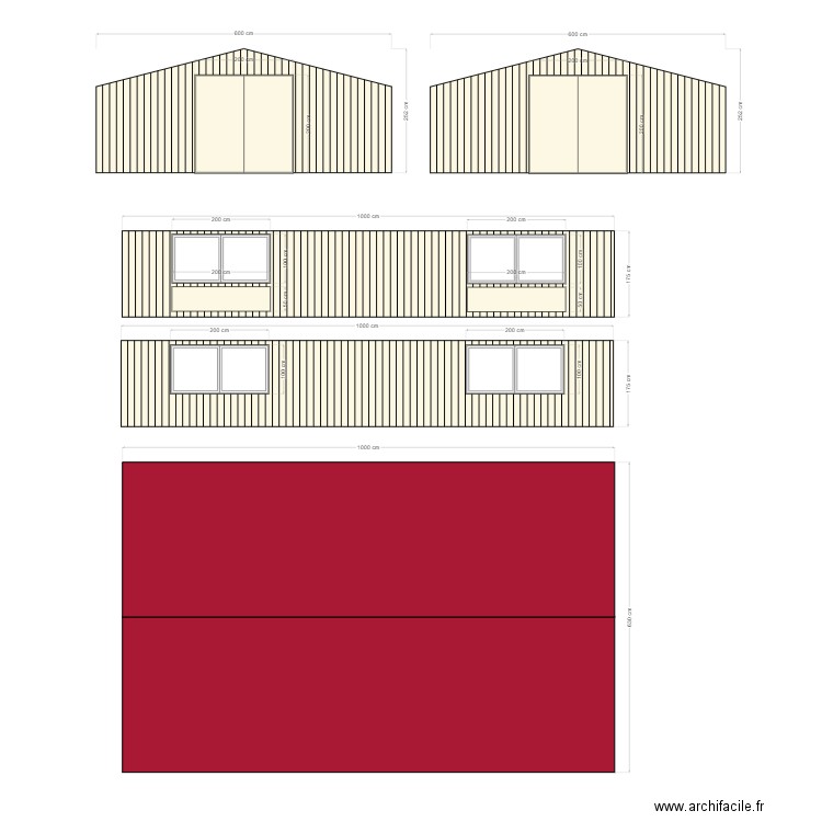 bâtiment déplaçable 60 m2. Plan de 0 pièce et 0 m2