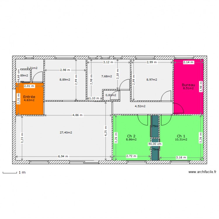 plan maison sdb objet 21. Plan de 0 pièce et 0 m2