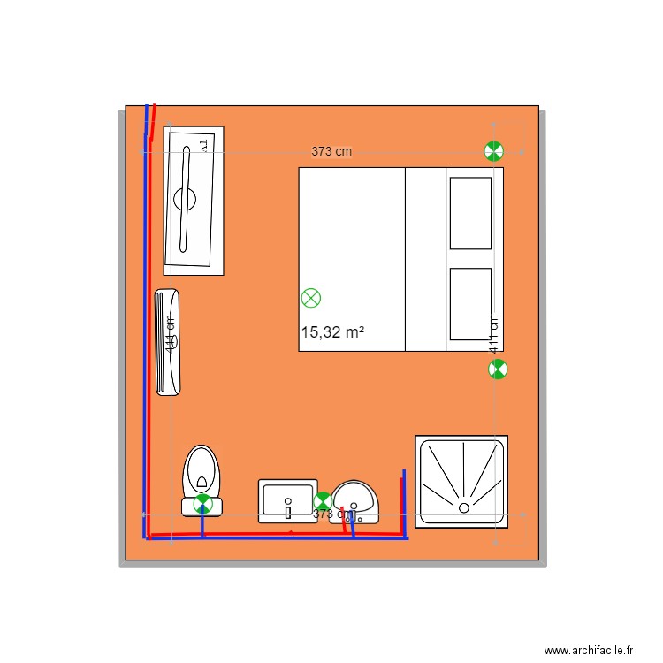 plan studio dessus. Plan de 0 pièce et 0 m2