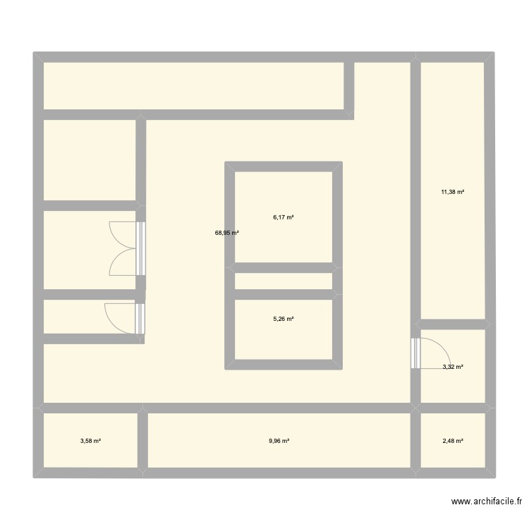 Plan Cofidis. Plan de 8 pièces et 128 m2