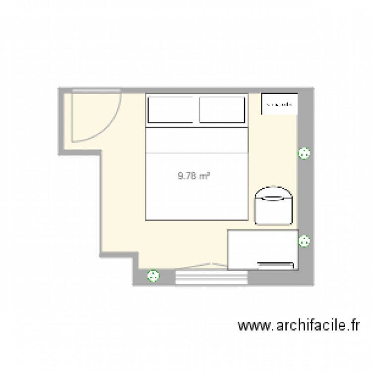 Chambre. Plan de 0 pièce et 0 m2