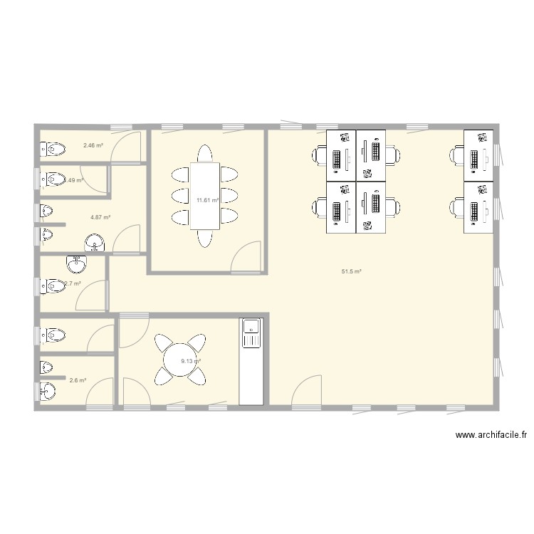 Hull office shared kitchen. Plan de 0 pièce et 0 m2