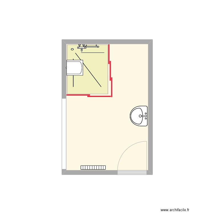 Projet_Ruffenach. Plan de 1 pièce et 6 m2