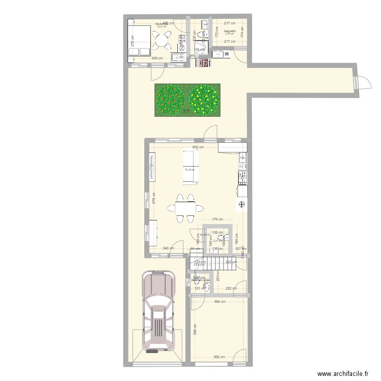 Machado Faria. Plan de 6 pièces et 153 m2