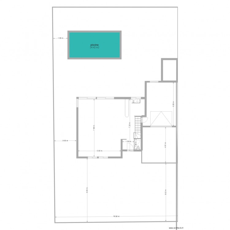 Meze rdc. Plan de 0 pièce et 0 m2