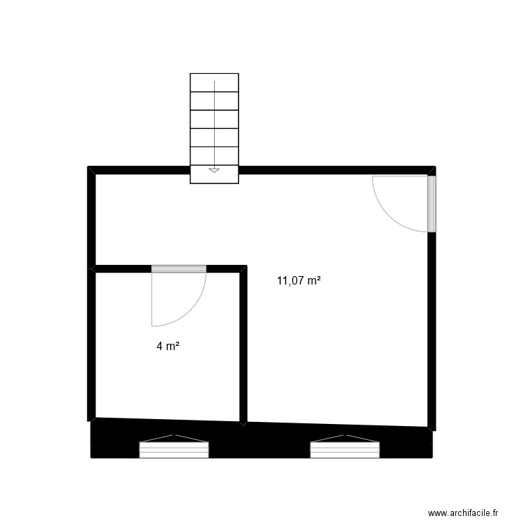 pharm. Plan de 3 pièces et 16 m2