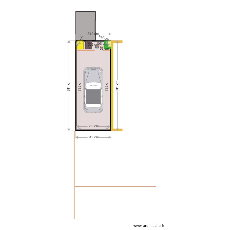 carport-St-Gilles-4-5. Plan de 1 pièce et 24 m2