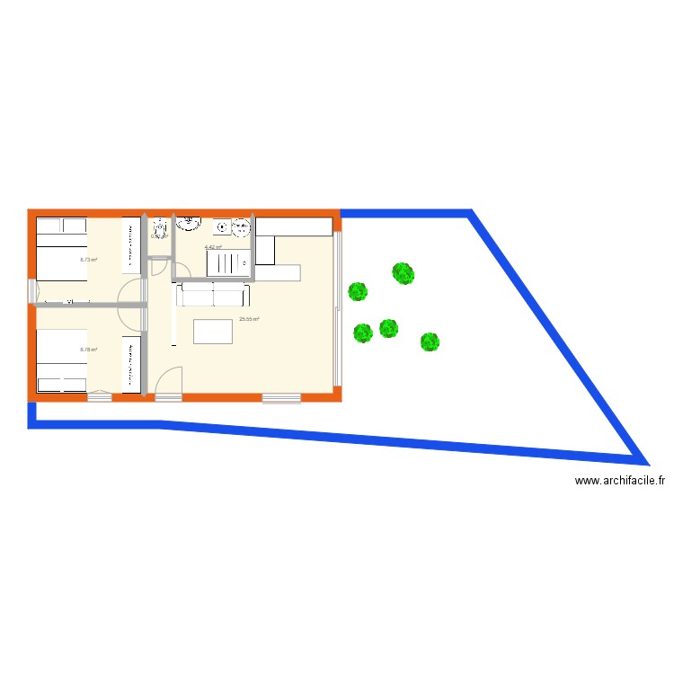 CABANON. Plan de 0 pièce et 0 m2