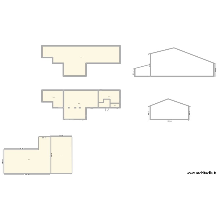 grisolles. Plan de 6 pièces et 196 m2