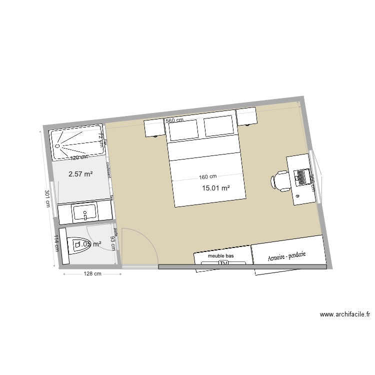 Gland variante 2. Plan de 0 pièce et 0 m2